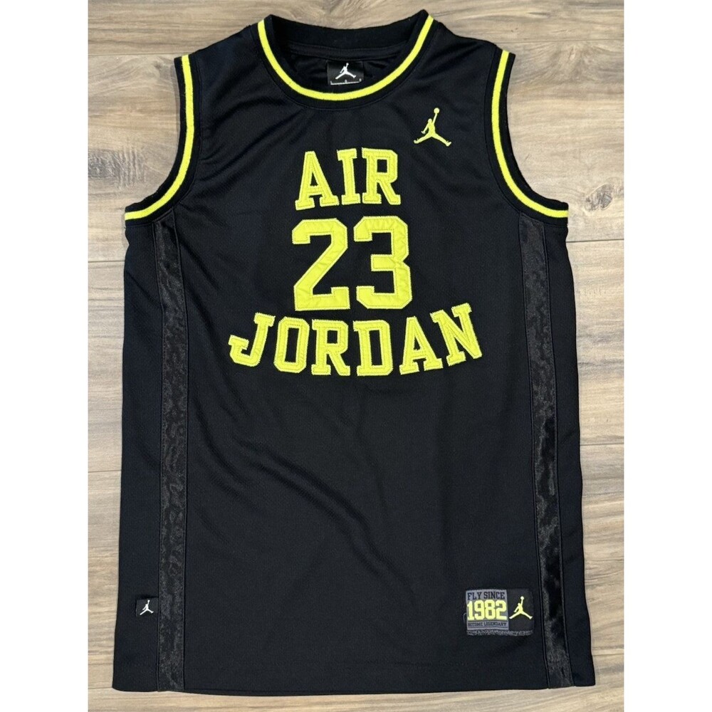 Air Jordan #23 Neon Jordan Brand Jersey Youth Large Fly Since 1982 Stitched